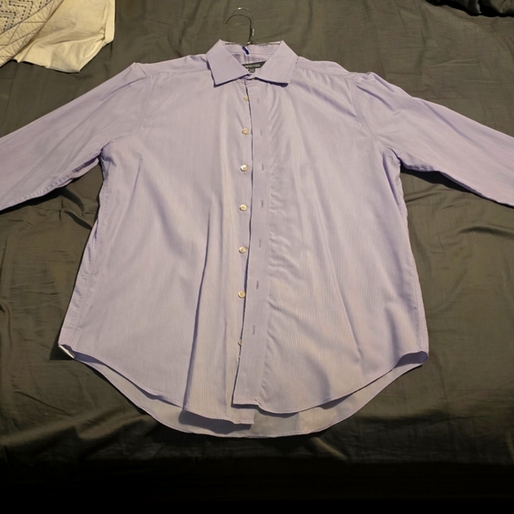 Kenneth Cole Reaction Men's Dress Shirt Lilac Size large 16/16 1/2 32-33 - Picture 1 of 2